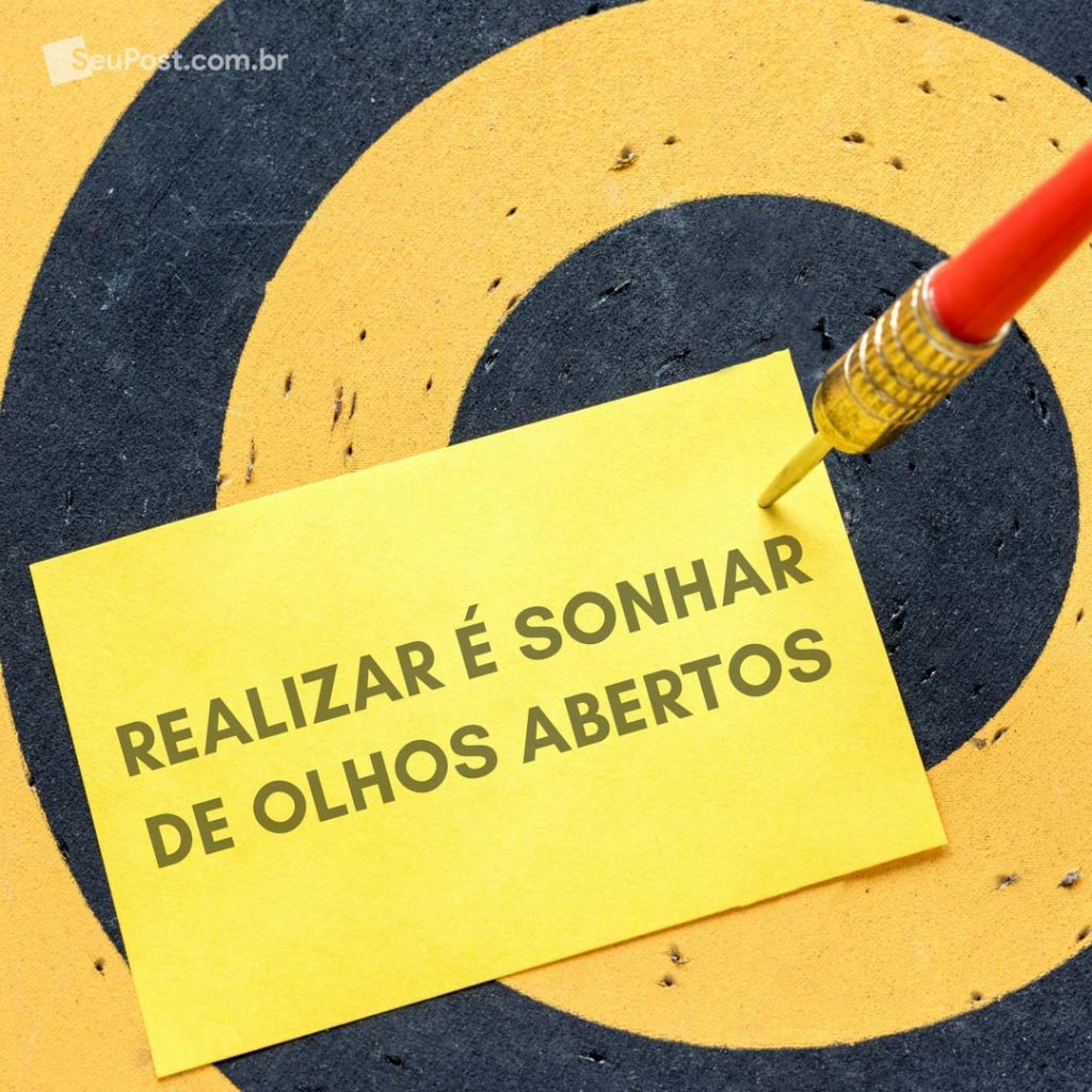 text imagen: realizar é sonhar de olhos abertos